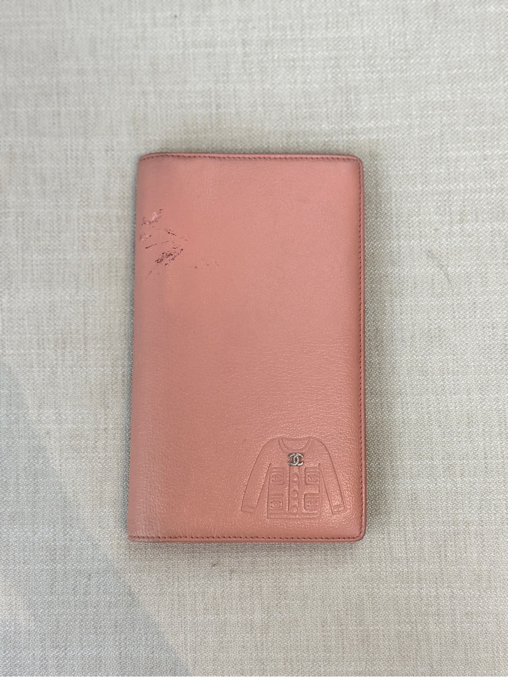 CHANEL Pink Leather Travel Organizer Wallet